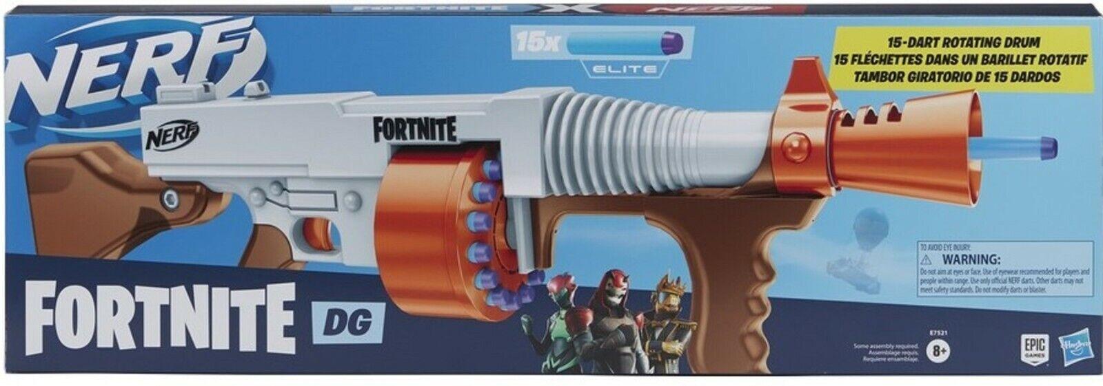 Nerf Fortnite DG Blaster Rotating Drum Ages 8+ Toy Gun Fire Play Fight Game Gift