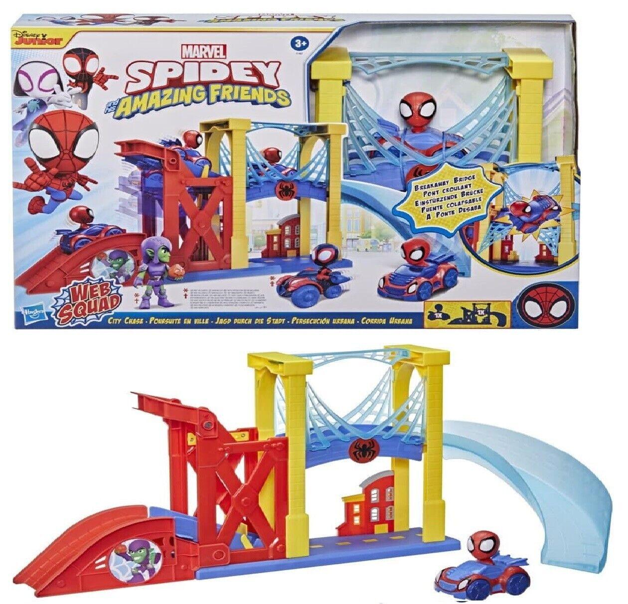 Marvel Spidey and His Amazing Friends Web Squad City Chase Playset Spiderman Fun