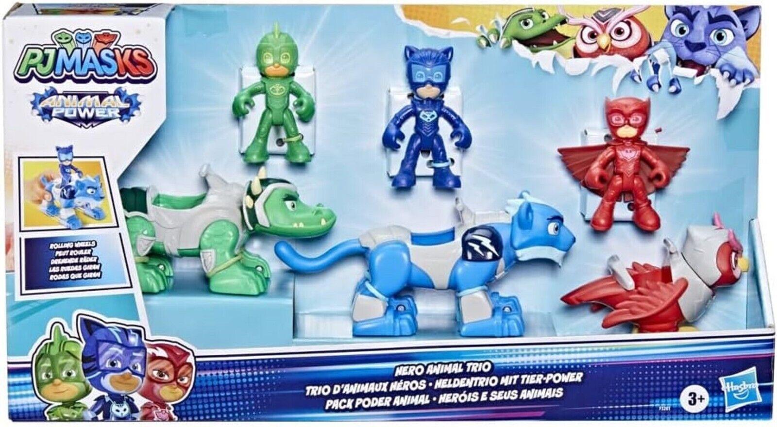 PJ Masks Animal Power Hero Animal Trio Preschool Toy Action Figure and Vehicle