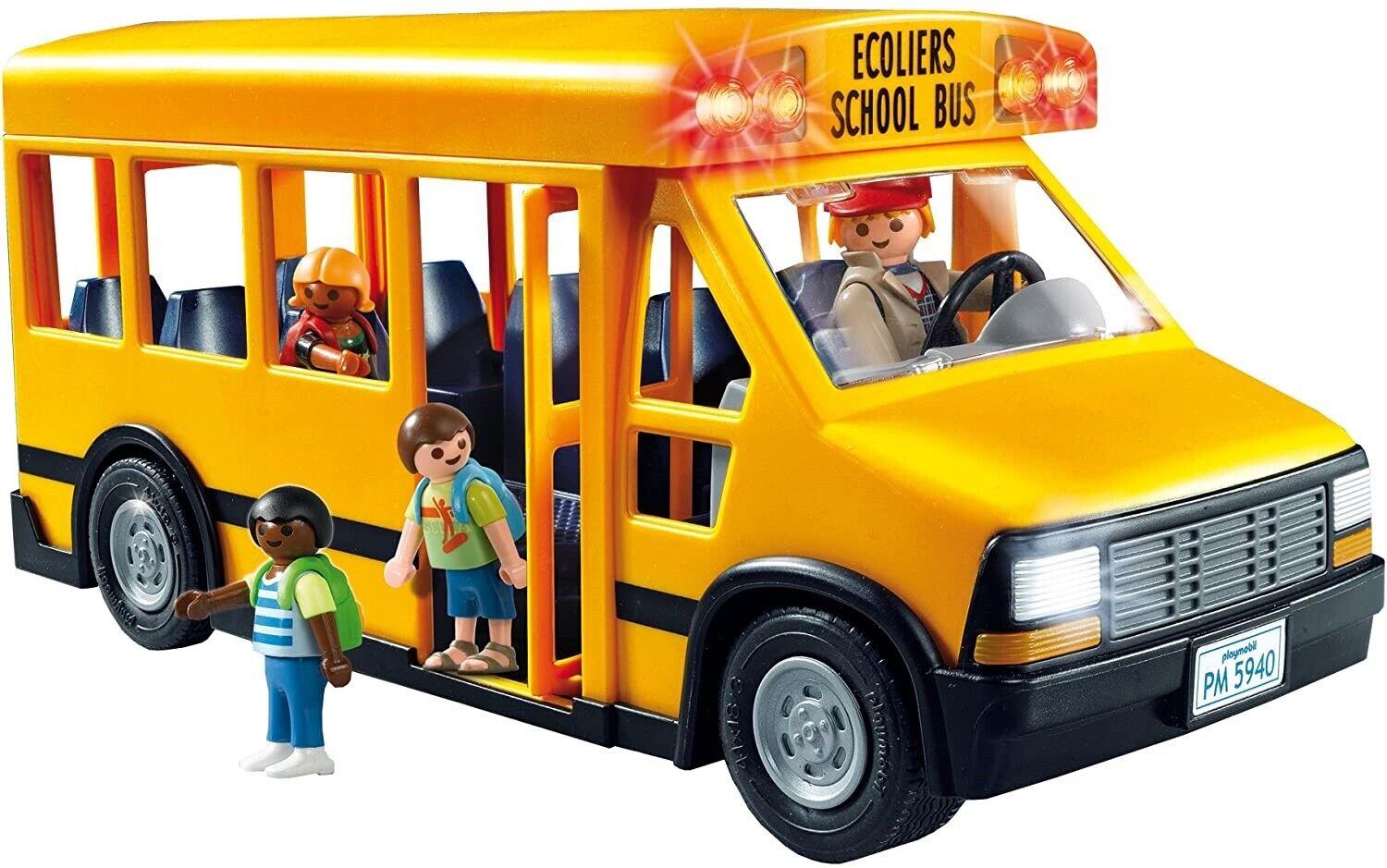 Playmobil 5680 School Bus Ages 4+ Toy Car Race Play Home Truck Gift Pre