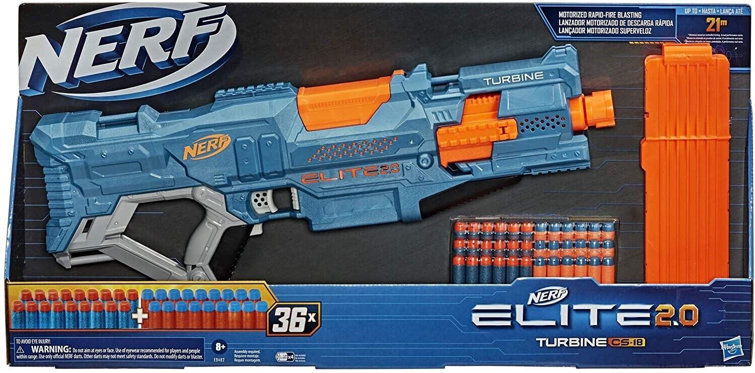 NERF Elite 2.0 Turbine CS 18 Rapidstrike Ages 8+ Toy Gun Fire Play Blaster Fight