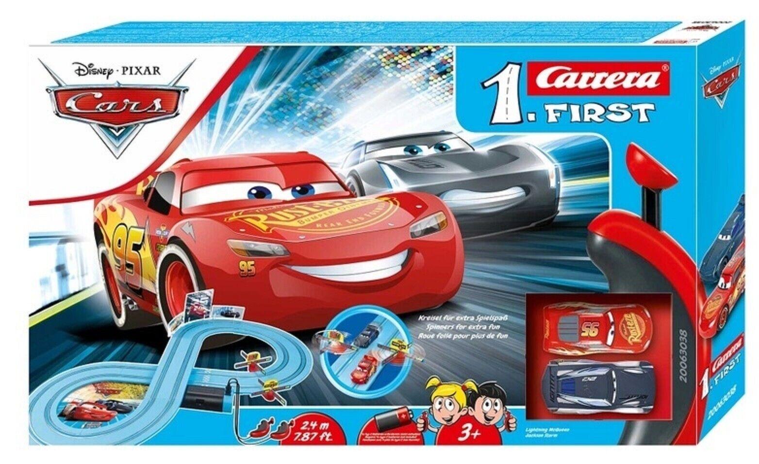 Carrera First Cars-Power Duel Disney Slot Car Race Track Lightning Mcqueen Play