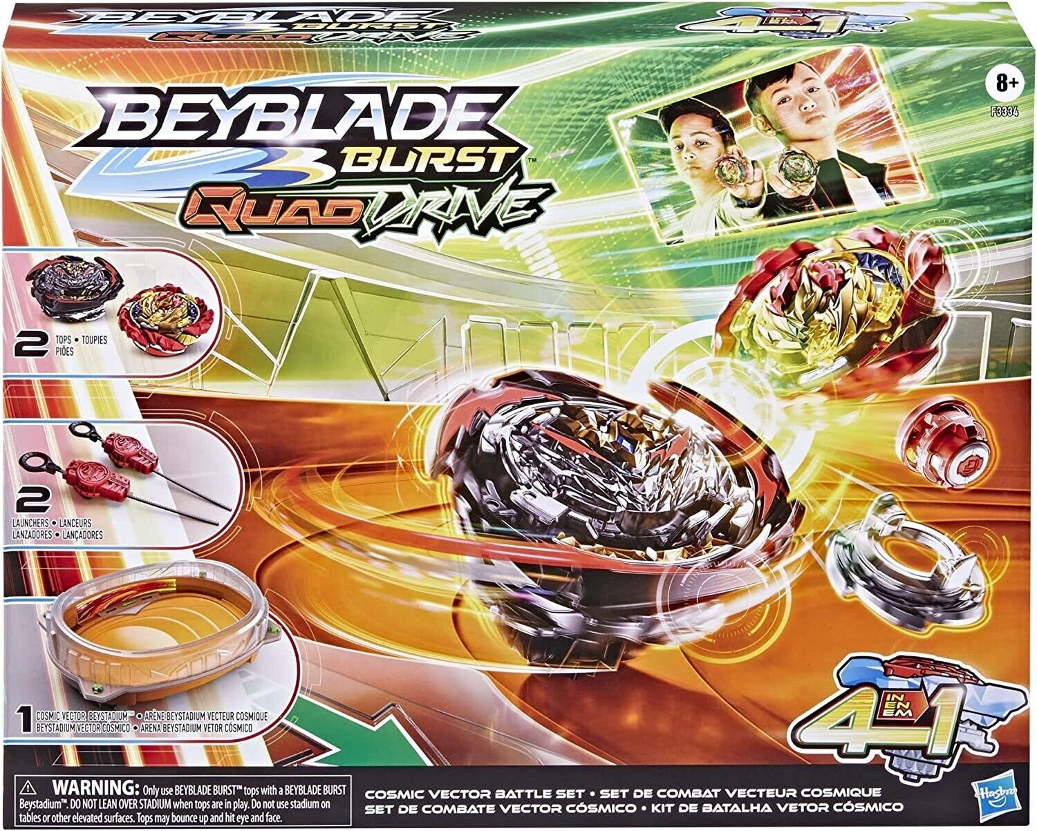 Beyblade Burst QuadDrive Cosmic Vector Battle Set Battle Game with Beystadium