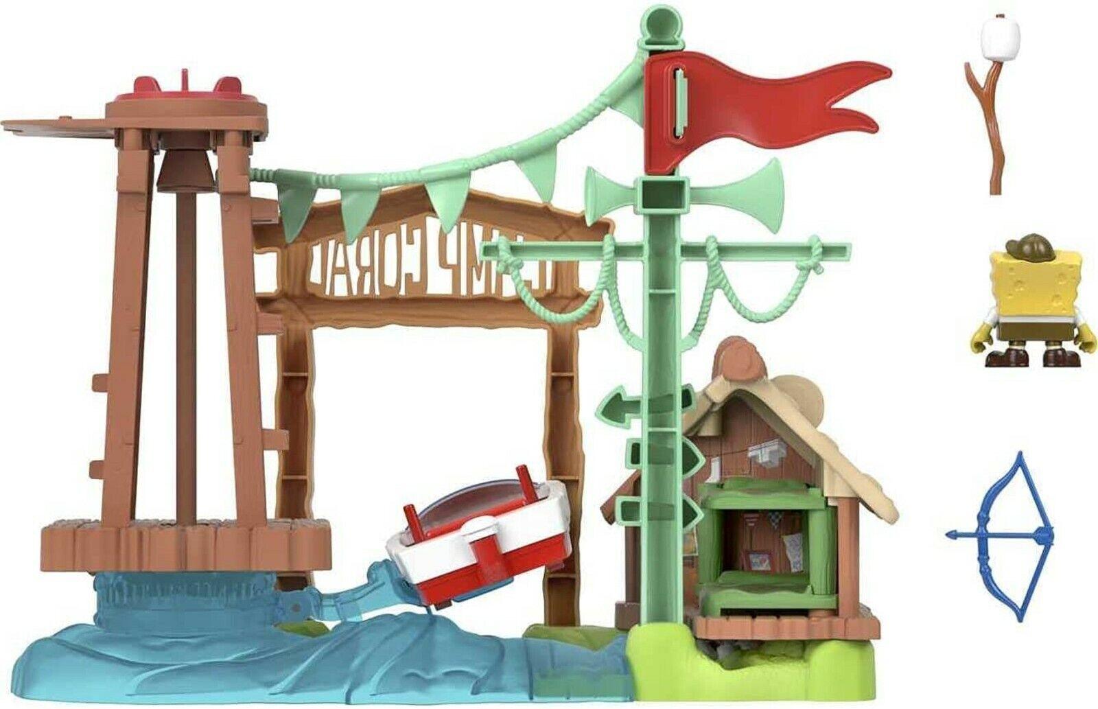Fisher-Price Imaginext SpongeBob Camp Coral Campground Playset Ages 3+ Toy Boat