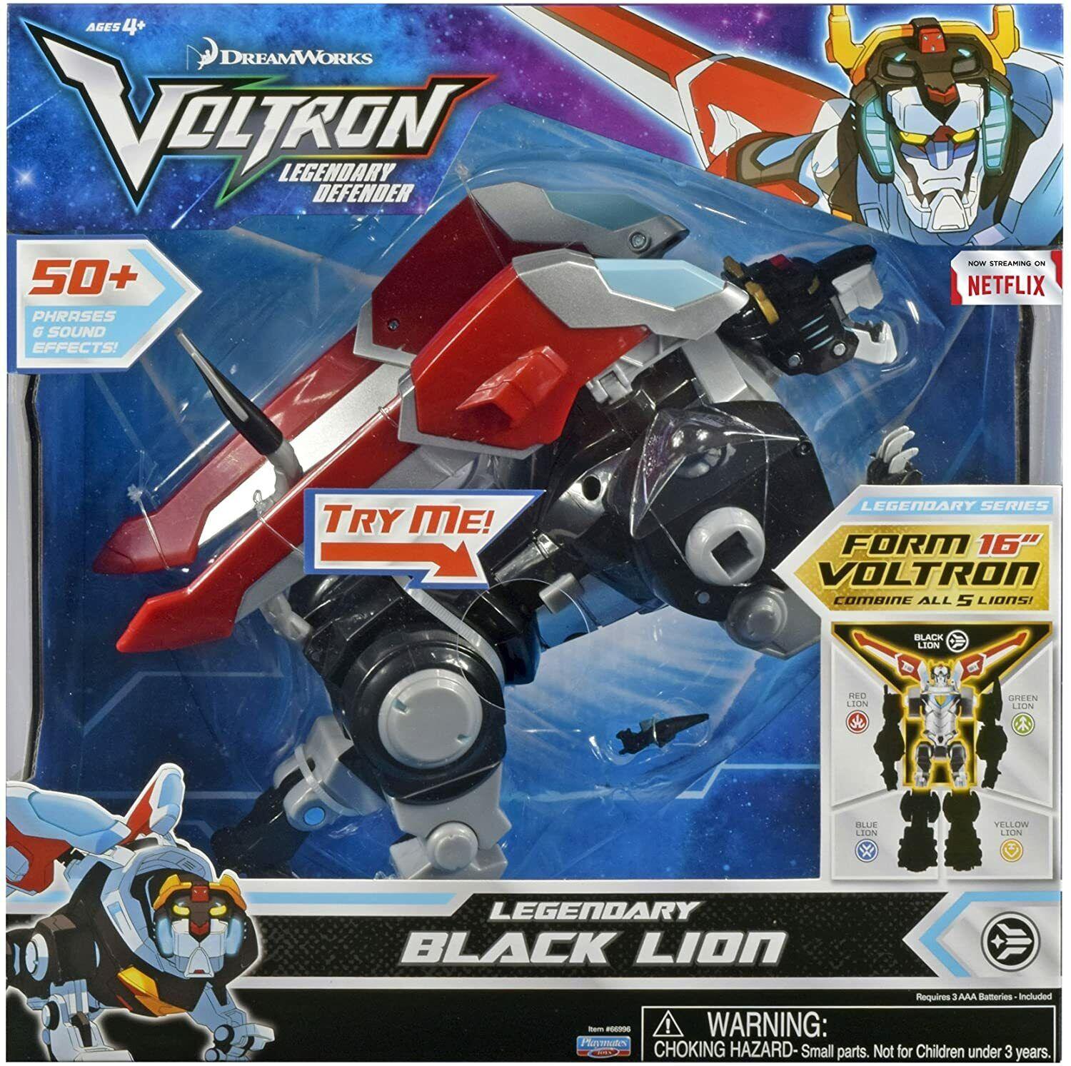 Voltron New Toy Legendary Defender Action Figure Black Lion Light Sound Wing