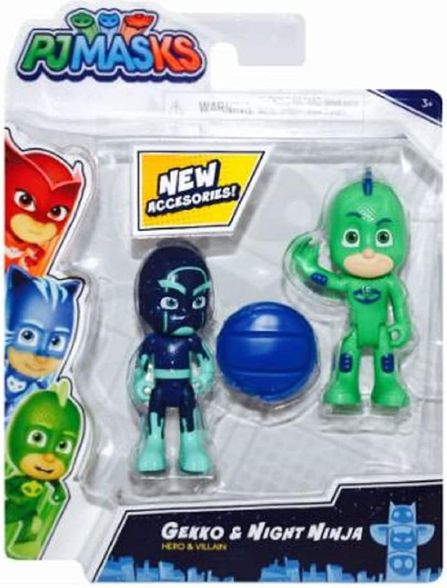 PJ Masks Hero vs Villain 2-Pack gekko and night ninja figures toy set