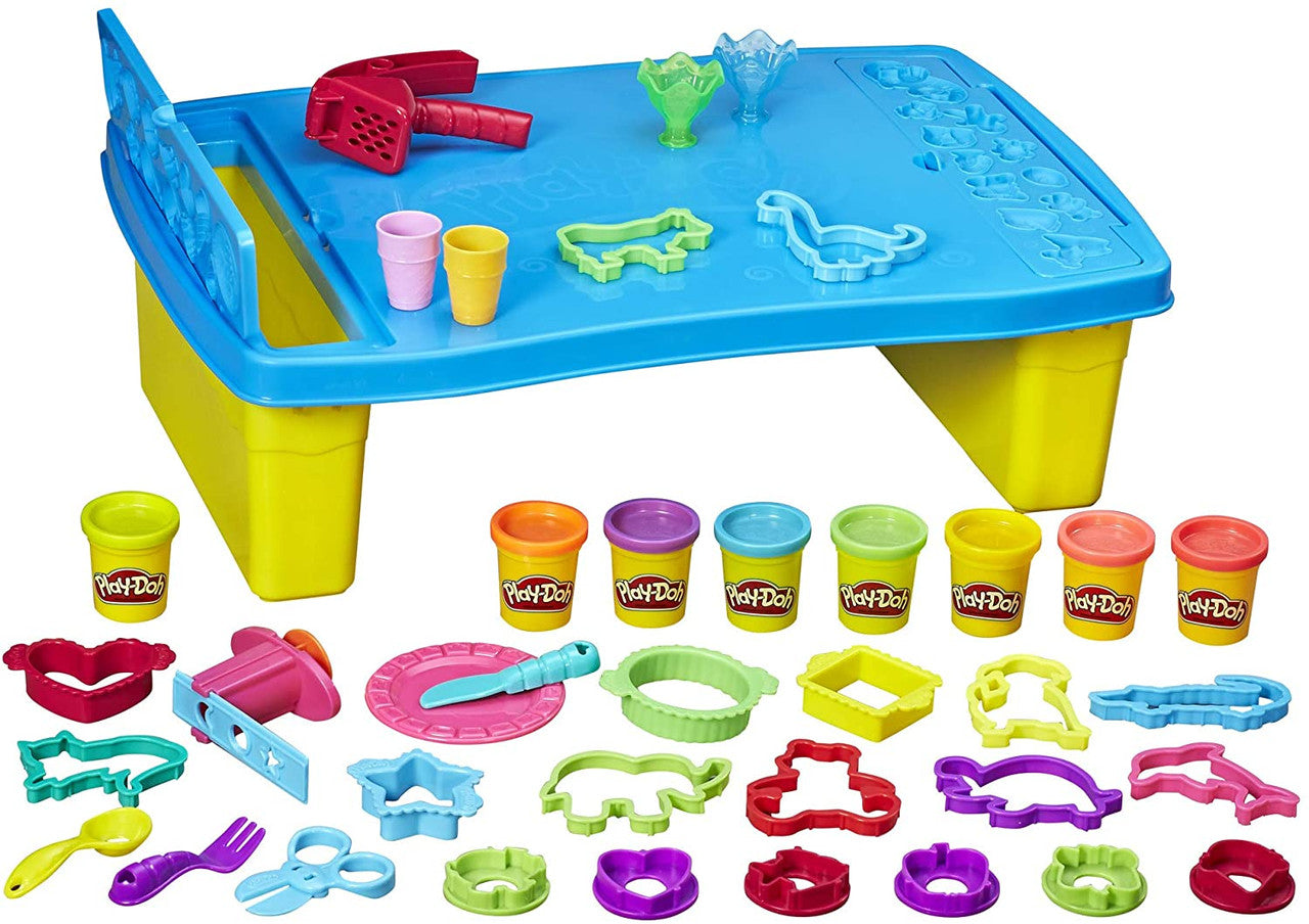 Play-Doh Play 'n Store Table Ages 3+ Toy Gift Set Build Paint Tool Boys Girls