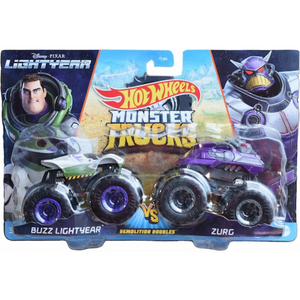r Hot Wheels Giant Wheels Monster Jam 2 Pack Truck 1:64 – Buzz Lightyear Vs Zurg