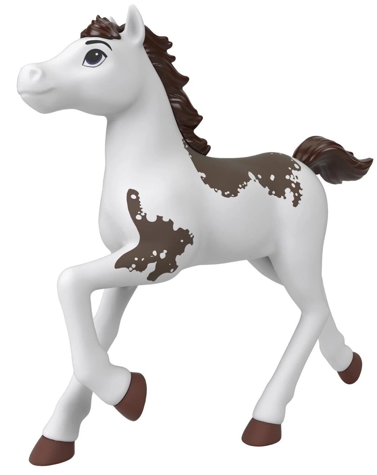 Spirit Untamed White Brown Foul Riding Free Collector Horse Ages 3+ Toy Pony