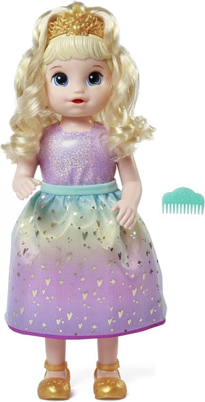 Baby Alive Princess Ellie Blonde Hair Grows Up Doll 18-Inch Growing Talking Baby