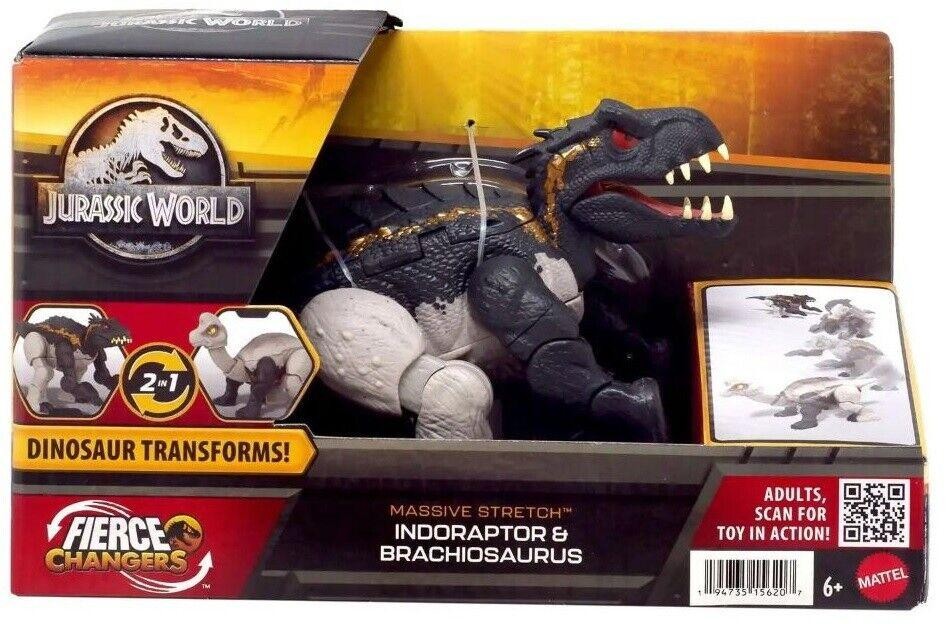 Jurassic World 2-in-1 Indoraptor Dinosaur Fierce Changers Massive Stretch Dino