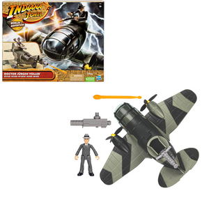 Indiana Jones Worlds of Adventure Doctor Jürgen Voller Plane Action Figure Set4+