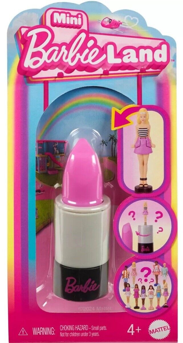 Barbie Mini BarbieLand 1.5-inch Doll in Lipstick Tube Surprise Reveal New Toy
