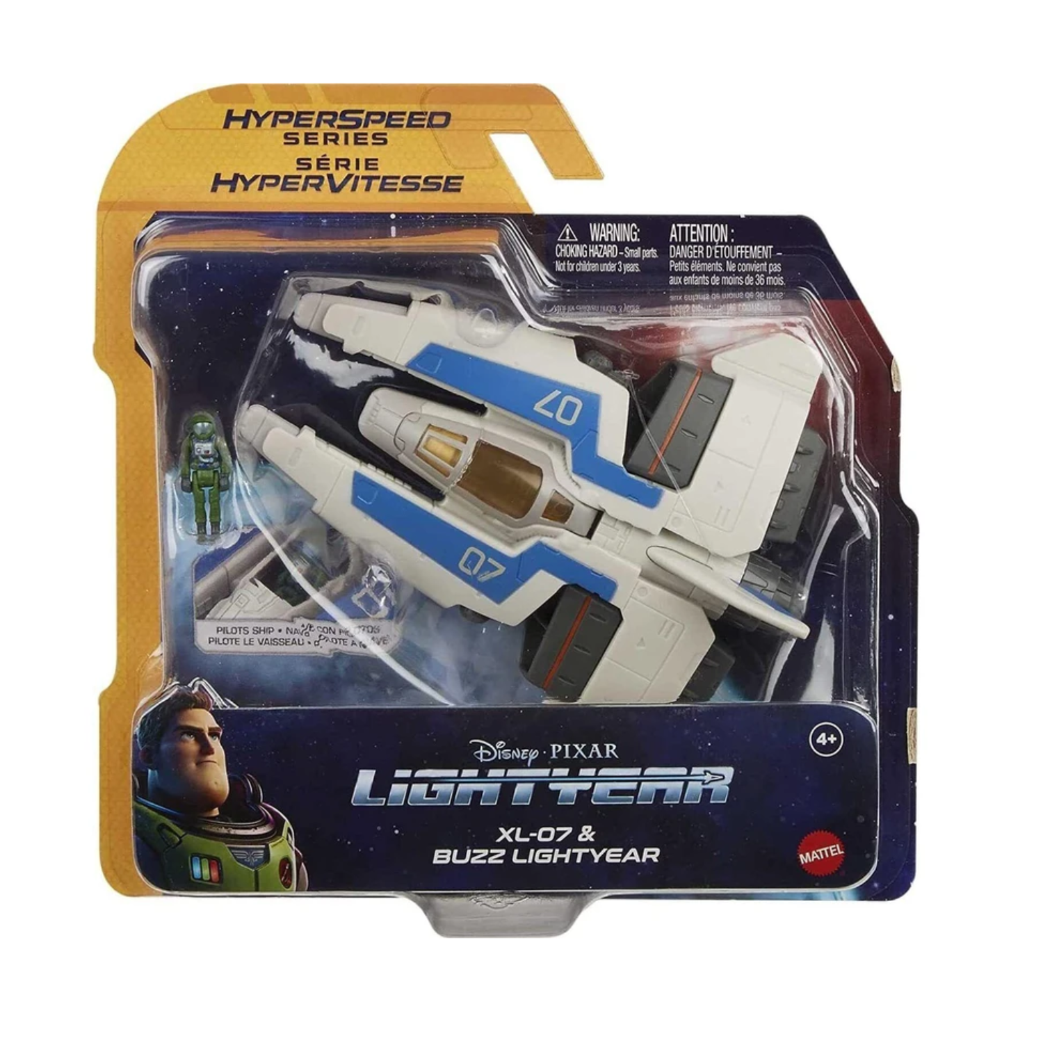 Disney Pixar Lightyear XL-07 Jet with Buzz Figure Hyperspeed Series Toy Gift