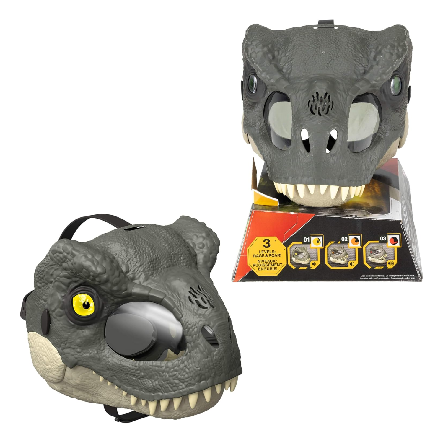 Jurassic World Rage N Roar Tyrannosaurus Rex Mask New Toy Play