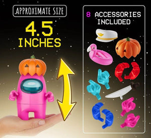 Among Us Crewmate 4-Pack Stampers Action Figures Ages 4+ New Toy Video Game