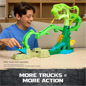Monster Jam Mini Jams Cobra Crazy Escape Motorised Playset Loop Track 2 Trucks