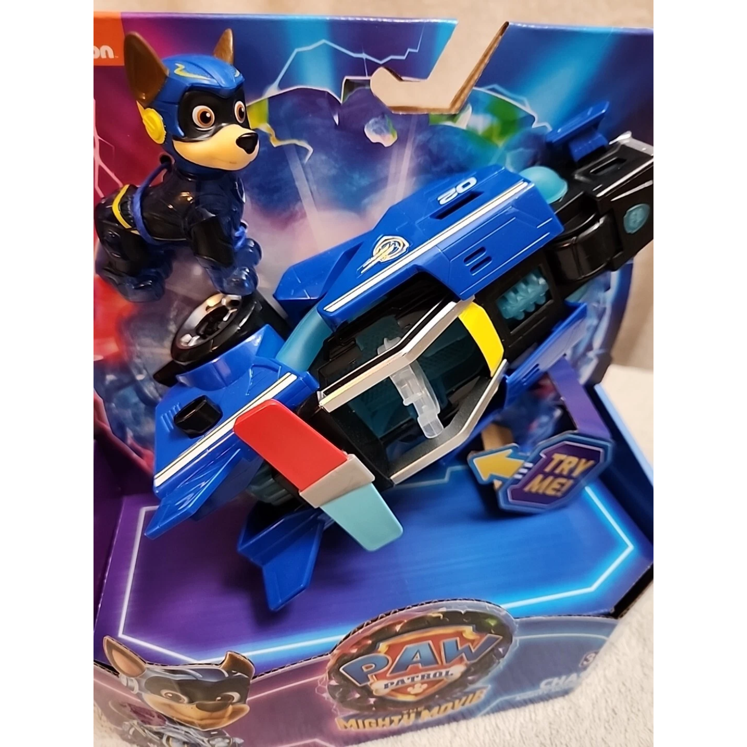 Paw Patrol-Chase Cruiser-The Mighty Movie Themed Assorted Zuma Rubble Car Truck