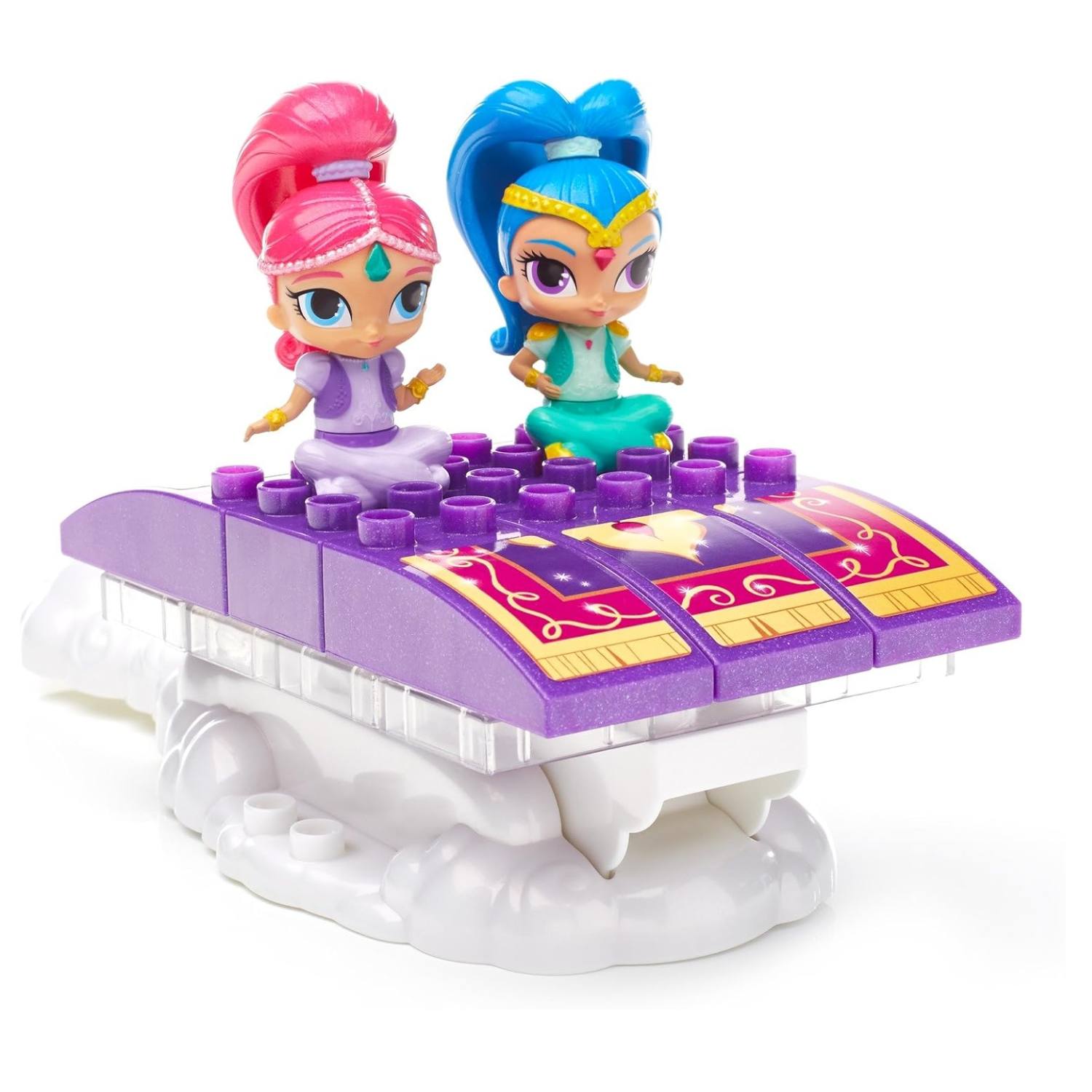 Mega Bloks Shimmer & Shine Magic Genie Carpet Building Set with Figures 19pcs