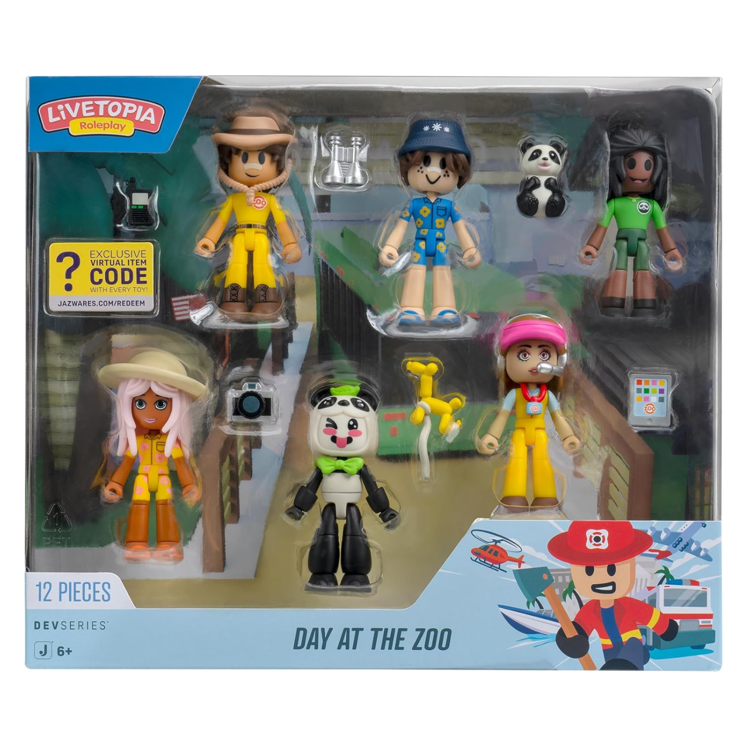 Livetopia Day at The Zoo Pack 6 Figures with Accessories Kids Toy Ages 6+Playset