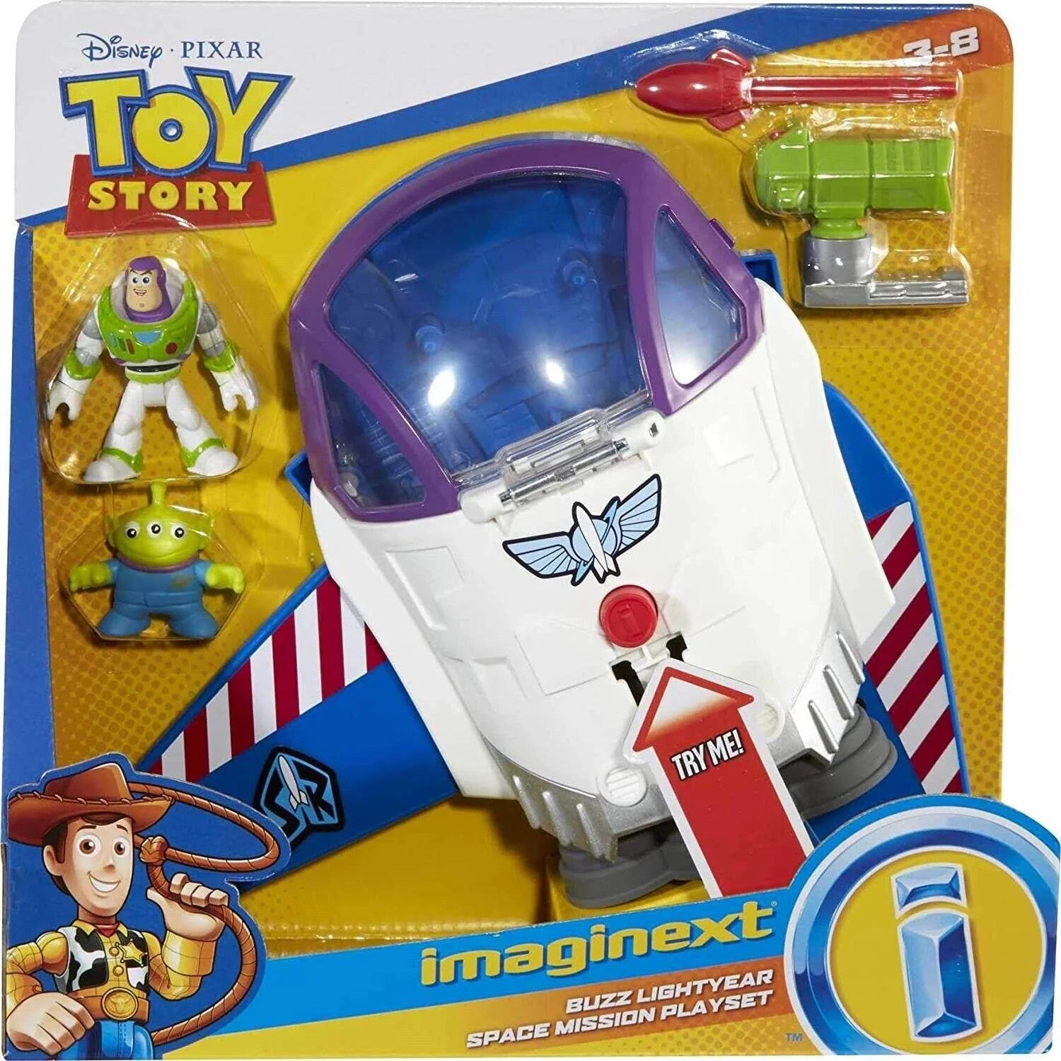 Fisher-Price Imaginext Buzz Lightyear Space Mission Ship Ages 3+ Toy Play Gift