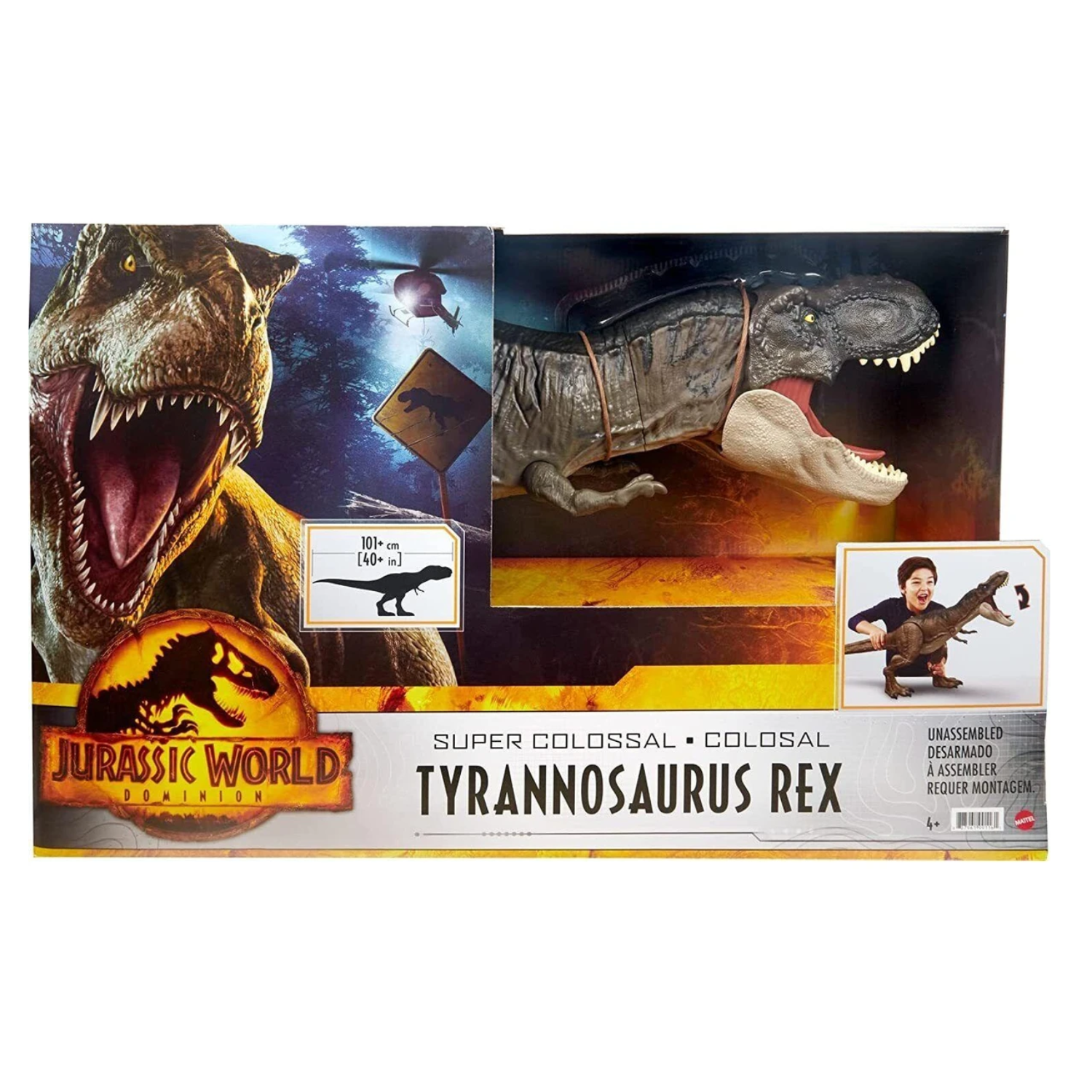 Jurassic World Dominion Super Colossal T-Rex Dinosaur Toy 41.5" Ages 4+ Mattel
