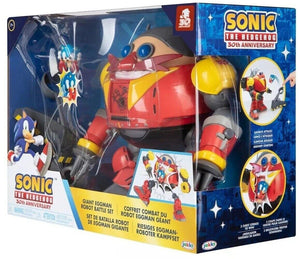 Jakks Pacific Sonic The Hedgehog Giant Eggman Robot Battle Set Ages 7+ New Toy