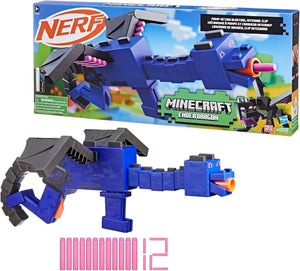 Nerf Minecraft Ender Dragon Blaster 4-Dart Internal Clip 12 Nerf Elite Foam Dart