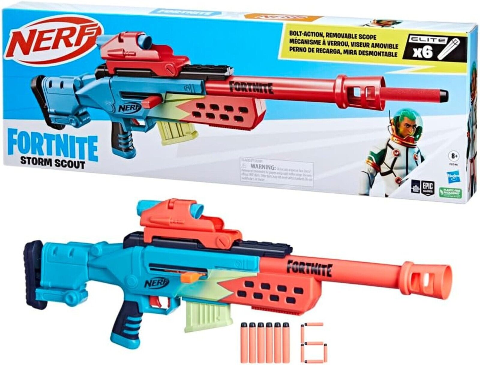 Nerf Fortnite Storm Scout Blaster Nerf Scope 6 Elite Nerf Darts New Toy Game