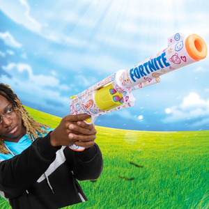 NERF Fortnite Frenz 4 Ever Blaster with 6 Elite Darts Drum Kids Toy Game Gift