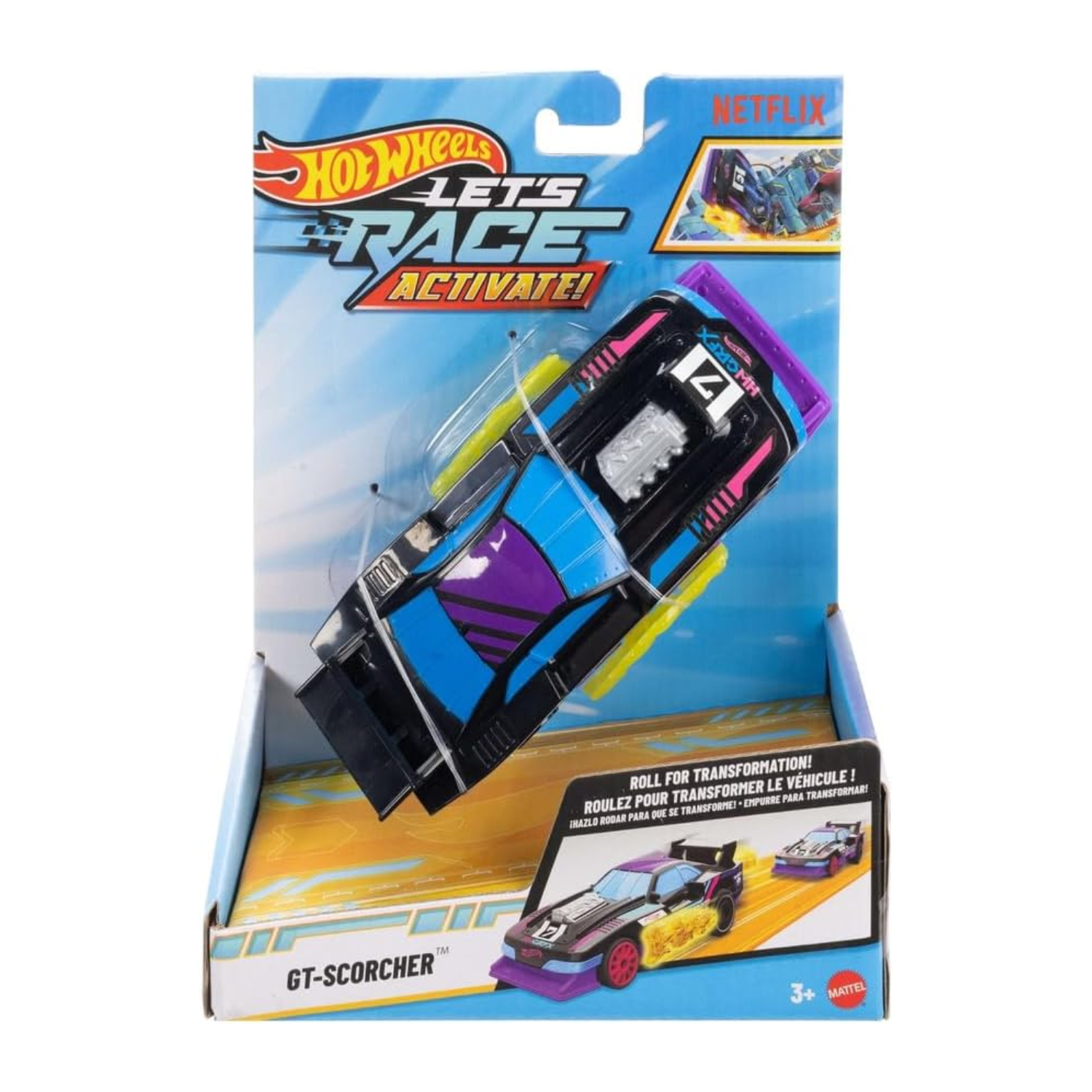Hot Wheels Let's Race Activate GT-Scorcher Vehicle New Toy