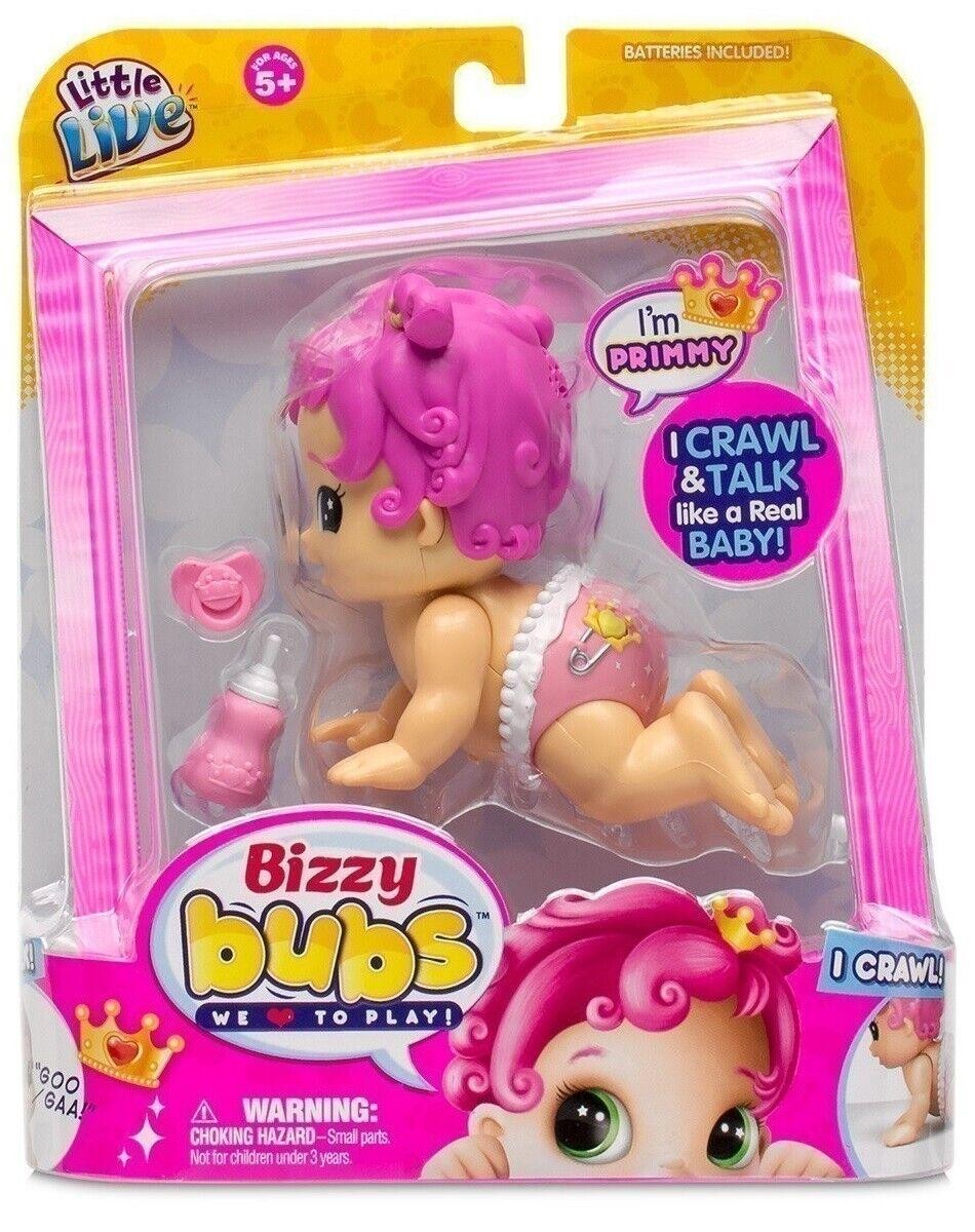 Little Live Babies Primmy Bizzy Bubs Clap Baby for Ages 5+ Toy Feeder Bottle