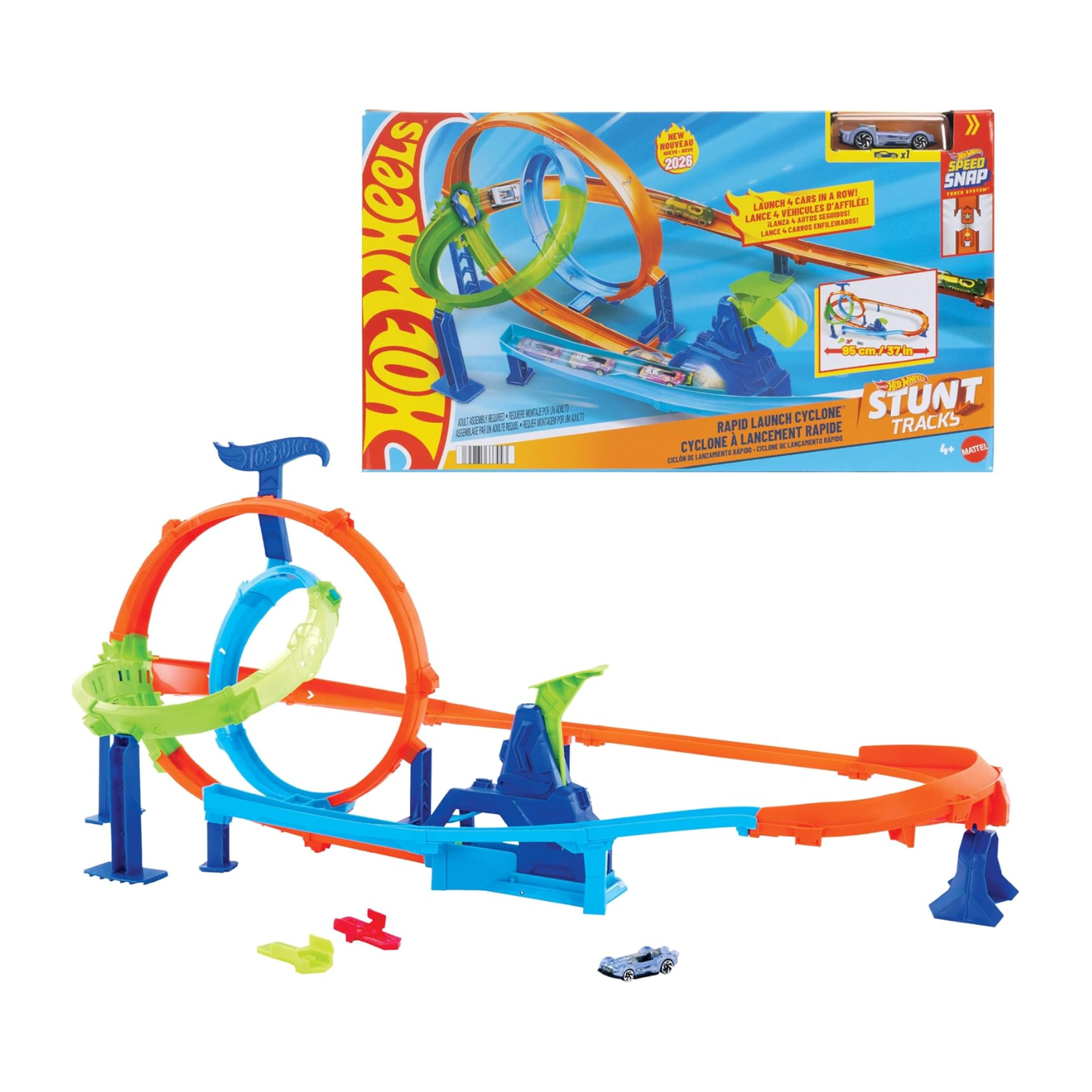 Hot Wheels Toy Car Track Set Stunt Tracks Rapid Cyclone Playset New Toy