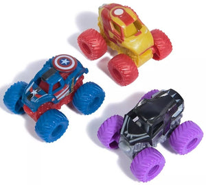 Monster Jam 1:87 Mini 3 Pack Marvel Black Panther Captain America & Iron Man