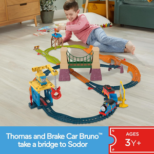 Thomas & Friends Motorized Adventures Train Set with Bruno & Carly Crane Ages 3+