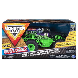 Monster Jam Official Grave Digger Remote Control Monster Truck 1: 24 RC Car 4+