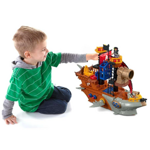 Fisher-Price Imaginext Shark Bite Pirate Ship Playset with Figure Kids Toy 3+