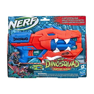 Nerf DinoSquad Raptor-Slash Dart Blaster 6-Dart Rotating Drum Slam Fire Gun Toy