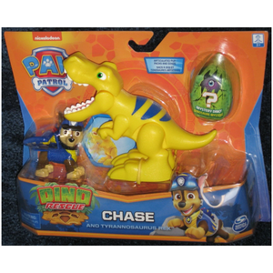 PAW Patrol Dino Rescue Chase Hero Pup with T-Rex & Surprise Dinosaur Toy Set 3+