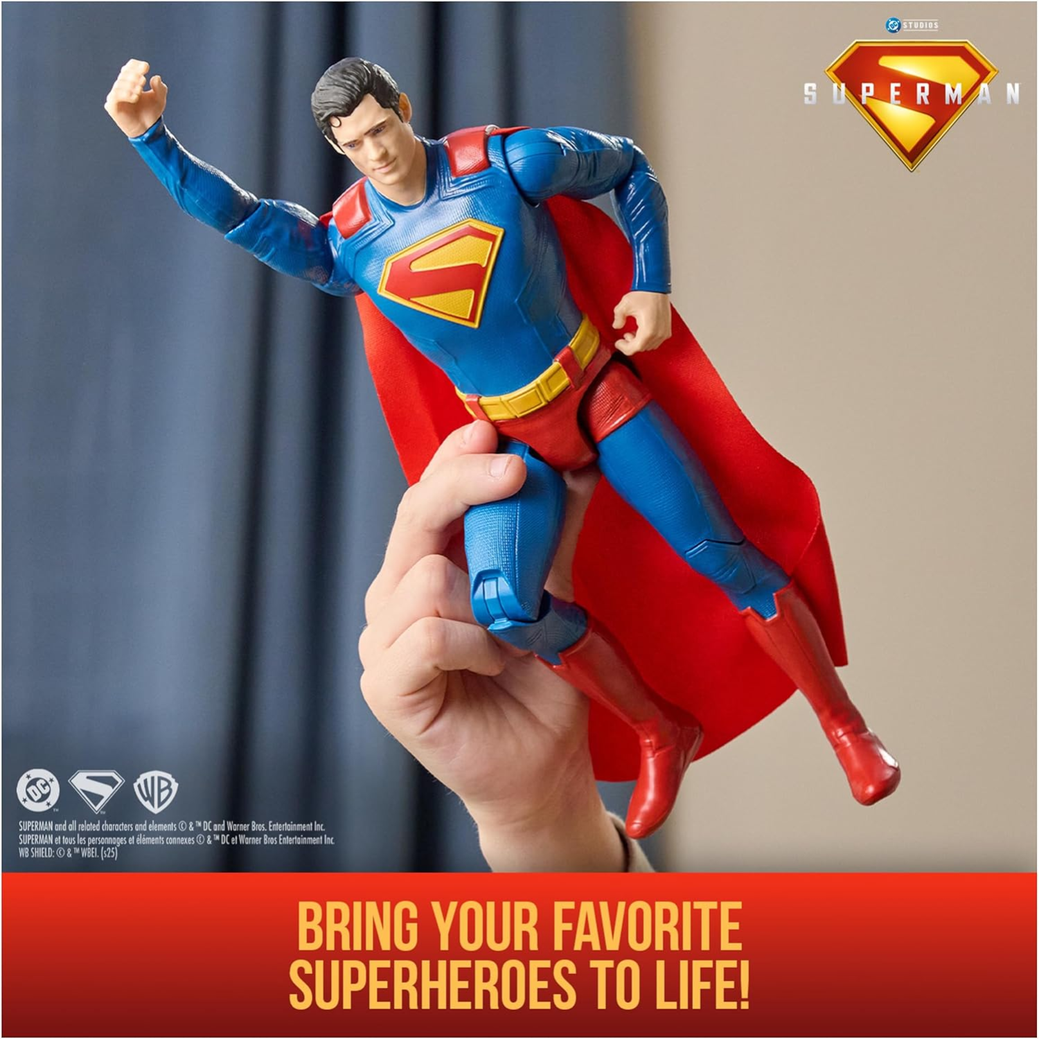 DC Comics Superman 12" Action Figure Toy For Kids Boys Girls Ages 4+ Superhero