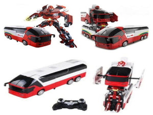 MZ Transforming Toy Bus 2372P RC IR Remote Control Robot Car Race Racing Robot