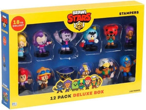Brawl Stars 12 Stampers Deluxe Figures Box Ages 6+ New Toy Video Game Fight Play