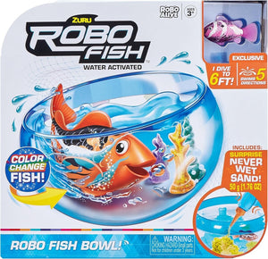 Zuru Robo Fish Swim Fish Bowl Playset Assorted Water Activated Technology Tank