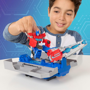 Transformers EarthSpark Optimus Prime Battle Trailer 2-in-1 Playset New Toy