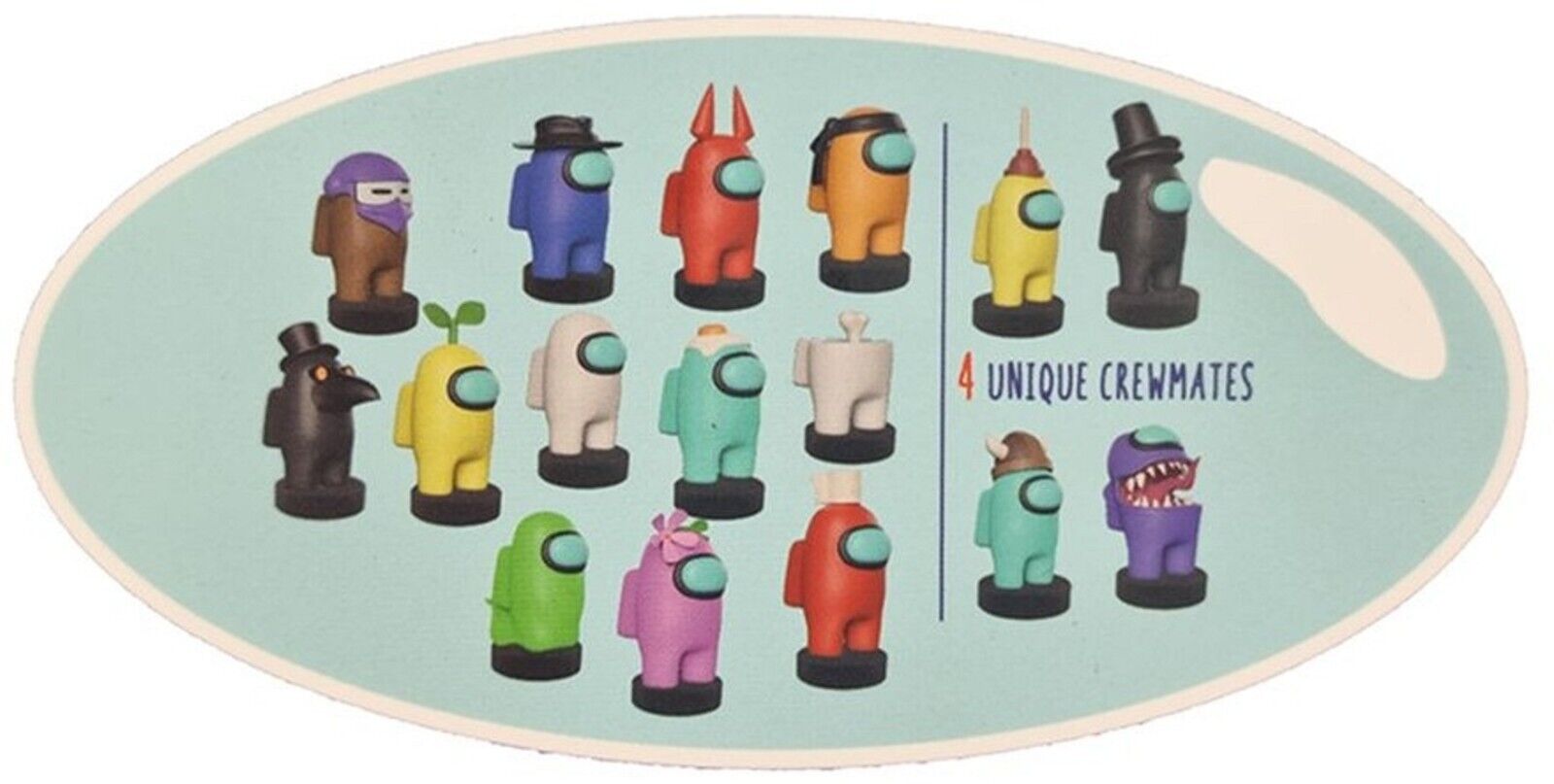 Among Us Crewmate Stampers Single 4 Pack Assortment Figures Video Game Play Gift