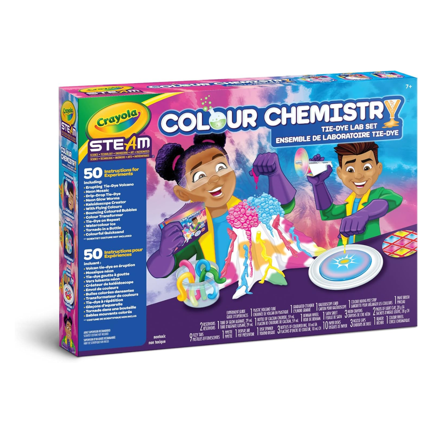 Crayola Tie Dye Colour Chemistry Lab Set STEM Learning Experiments Kids Ages 7+