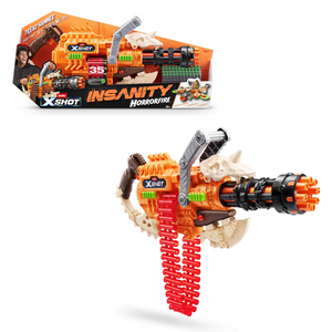 ZURU XSHOT Insanity HorrorFire Dread Hammer Blaster 48 Darts ,35-Dart Clip 8+