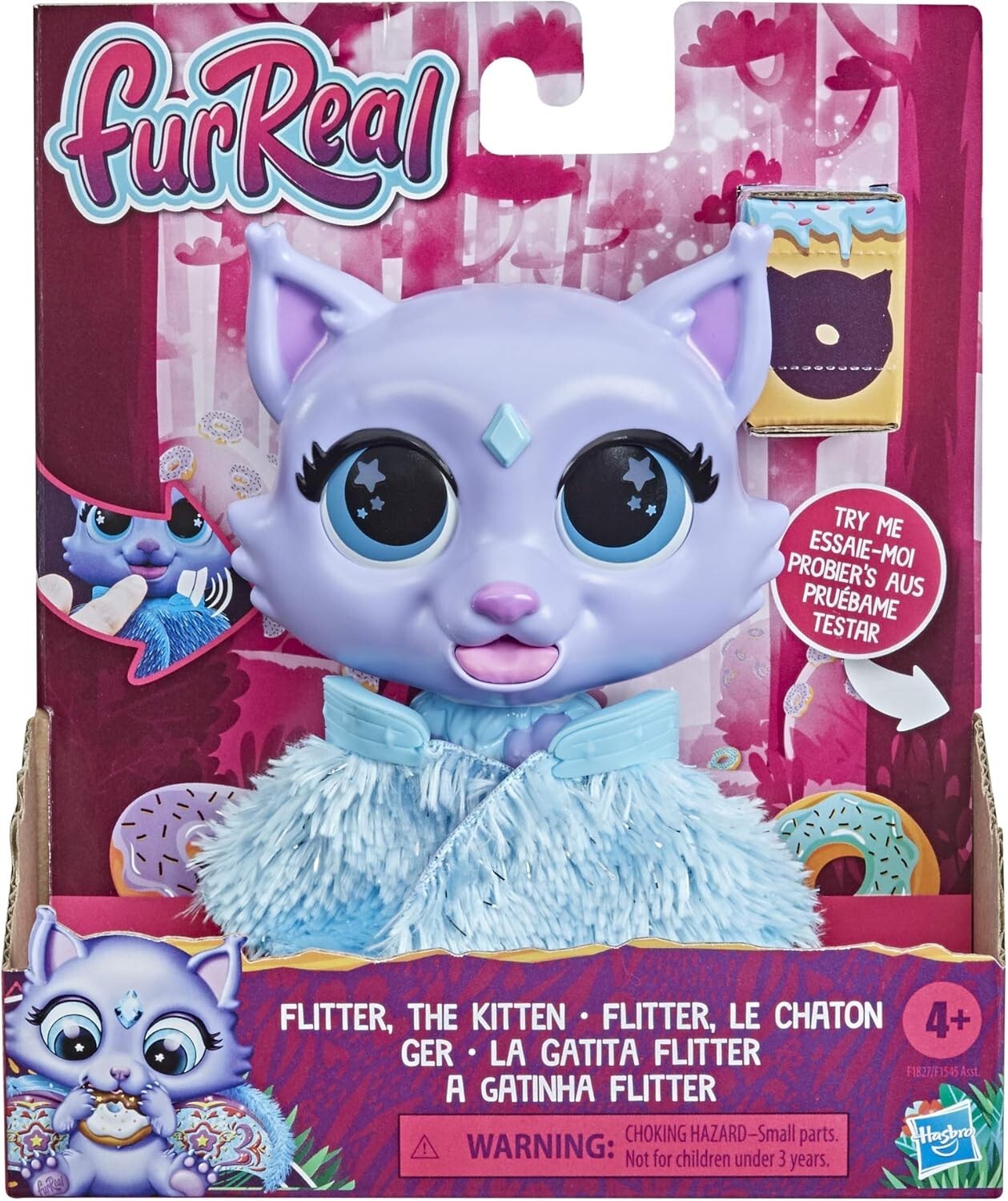 Furreal Friends Flitter Kitten for Ages 4+ Toy Pet Play Feed Baby Fun
