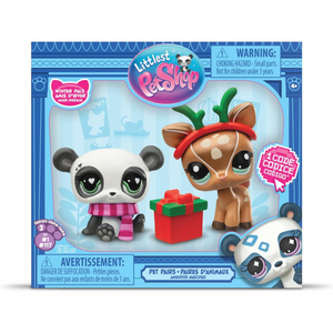 Littlest Pet Shop Winter Pals Holiday Set 2 Bobblin Pets Cute Festive Accessorie