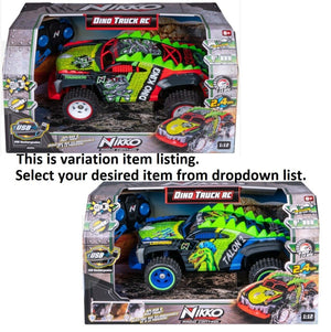 Nikko Dino Truck 1:12 Scale All Terrain Remote Control USB Dinosaur RC Play
